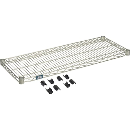 Nexel Poly-Z-Brite Wire Shelf 36inW x 14inD S1436Z